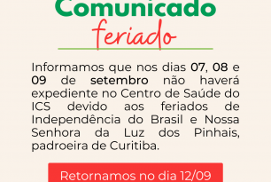 Comunicado de feriado