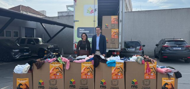 ICS entrega cerca de mil peças arrecadadas à FAS para ajudar famílias que precisam